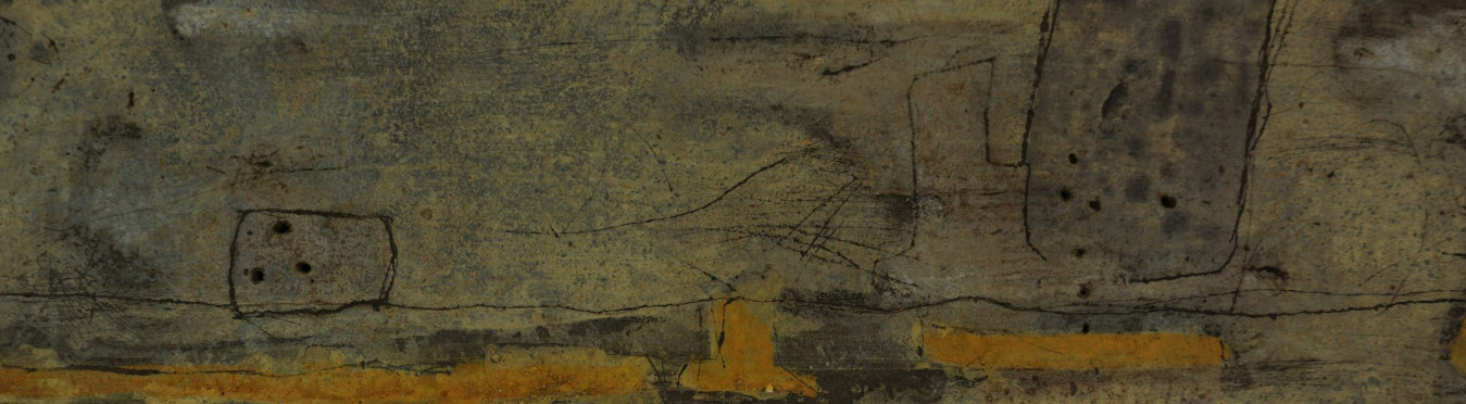 Nocturnal II 26 x 15.5 cm, Acrylic & oil on cement slate